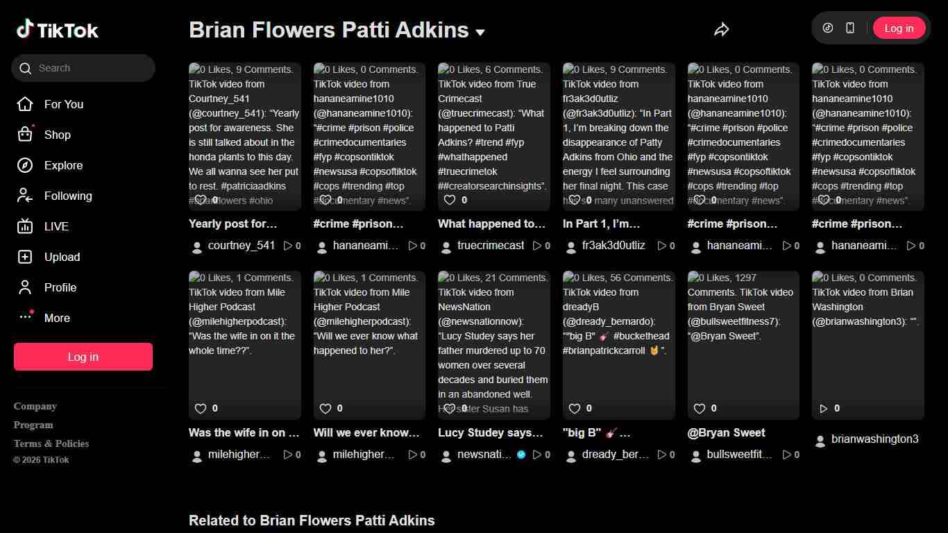 Brian Flowers Patti Adkins TikTok